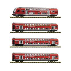 4 Piece Set FEX Double Deck Coaches DB AG N