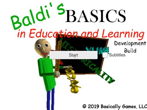 Baldis Basics In Education And Learning Development Build Baldis