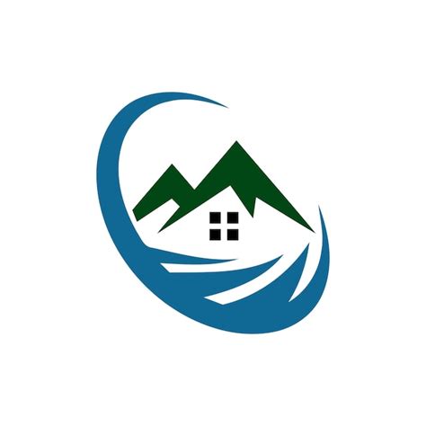 Premium Vector Mountain Home Logo