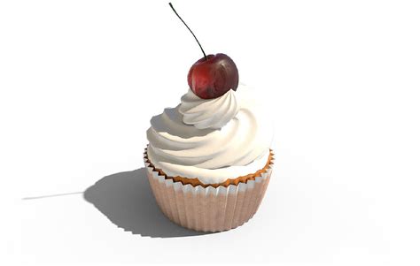 Cupcake Cherry 3d Model Cgtrader