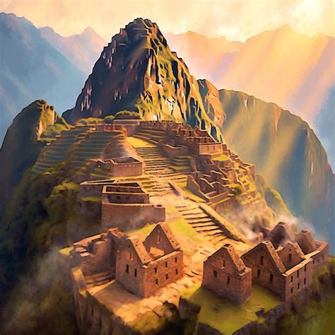 Premium AI Image Ancient Inca Ruin Of Machu Picchu