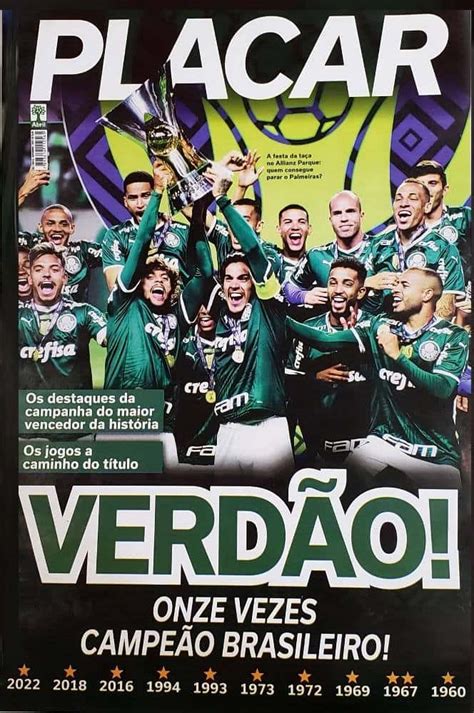 Revista Pôster Placar Palmeiras Só dá Verdão Bicampeão Paulista 2023