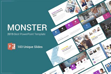 Monster Powerpoint Template Powerpoint Templates Business Powerpoint