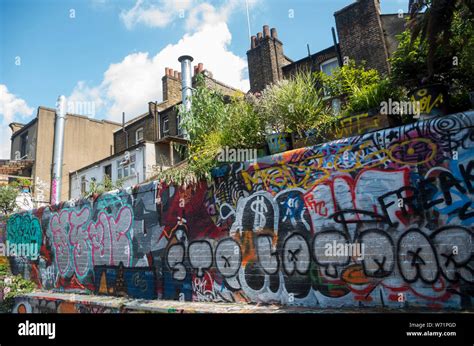 Graffiti Around Leak Street Tunnel Under Waterloo Station London Uk