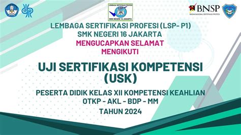 Uji Sertifikasi Kompetensi Usk Smk Negeri Jakarta