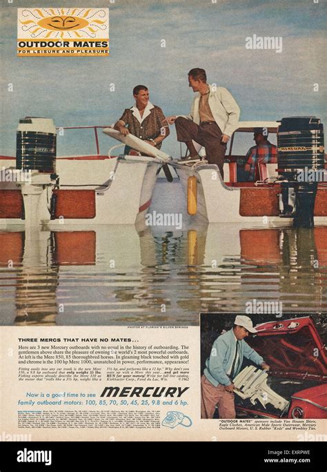 1950s Usa Mercury Magazine Advert Stock Photo Alamy