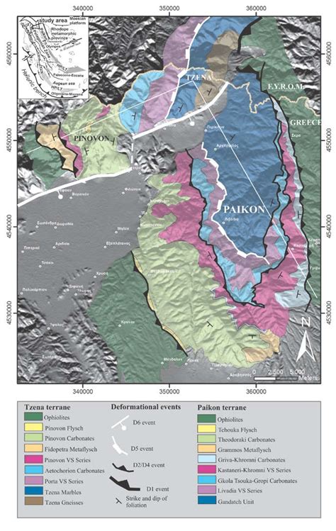 Geological Map Of Paikon And Tzena Terranes Modified From Federal