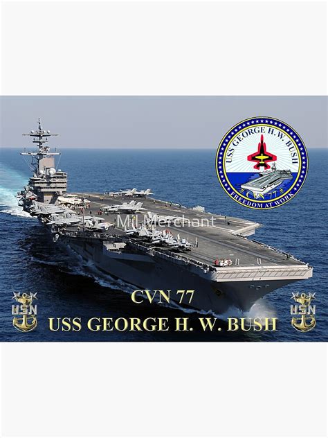 Cvn Uss George H W Bush Photographic Print For Sale By