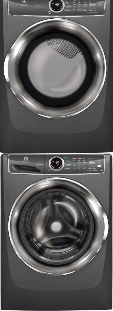 Electrolux Exwadrgt6273 Stacked Washer And Dryer Set With Front Load Washer And Gas Dryer In Titanium