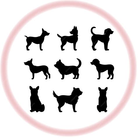 Premium Vector Coco Dog Black Silhouette Set Cute Hand Drowing Art Of