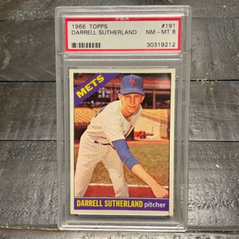 1966 Topps Darrell Sutherland 191 Mets Psa 8 Nm Mt Ebay