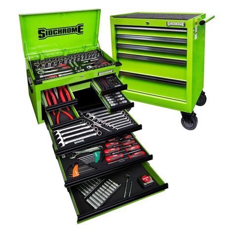 Sidchrome Scmt10160hg Hyper Colour Series 204 Piece Metric And Af Tool Kit With Chest And Trolley