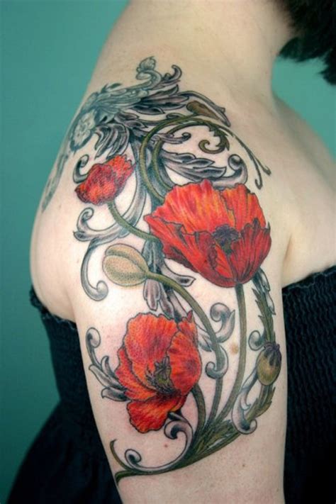 Watercolor Tattoos Poppy Ideas Flawssy