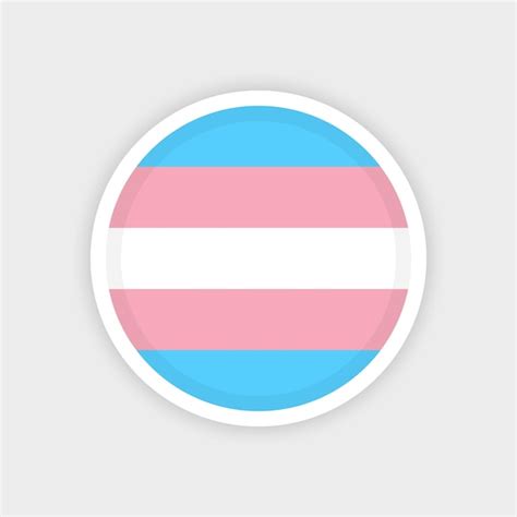 Omcirkel Transgender Vlag Met Witte Achtergrond Premium Vector