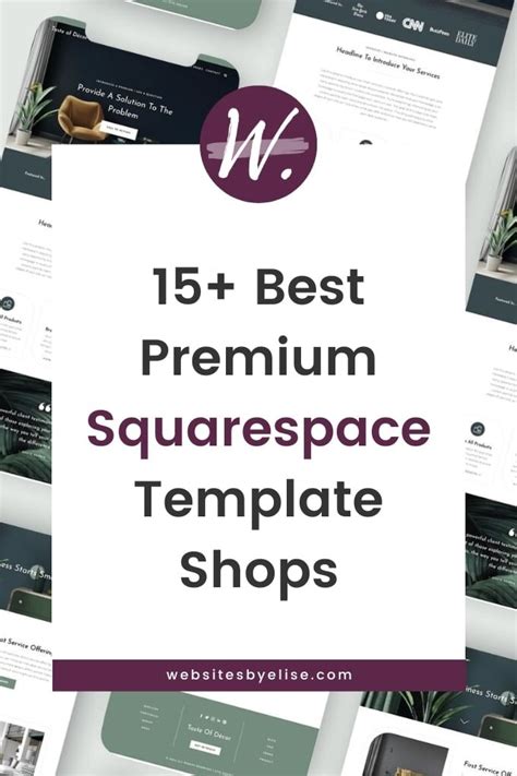 Best Premium Squarespace Template Shops Websites By Elise