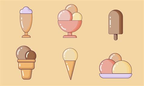 Premium Vector Ice Cream Icons Set