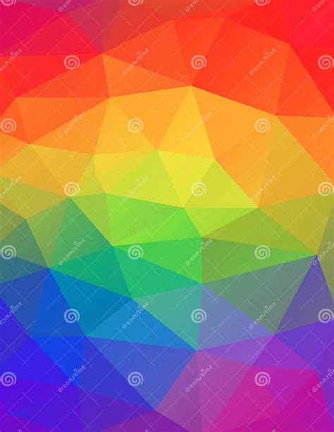 Rainbow Colors Abstract Geometric Background Illustration Stock Vector