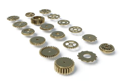 3d Model Cog Gear Clockwork Machinery Collection 18 Pieces Vr Ar