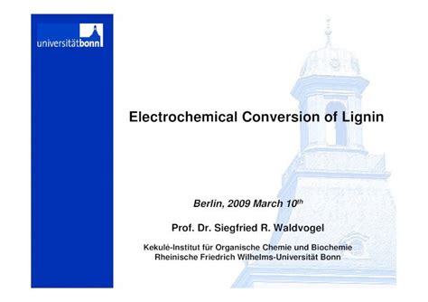 Pdf Electrochemical Conversion Of Ligninveranstaltungenfnrde