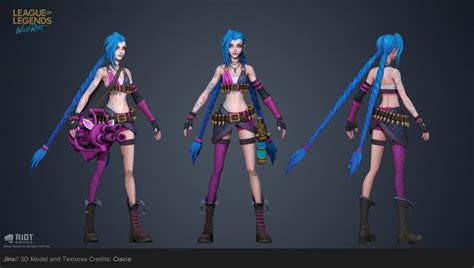 ArtStation League Of Legends Wild Rift Jinx Modeling Texturing