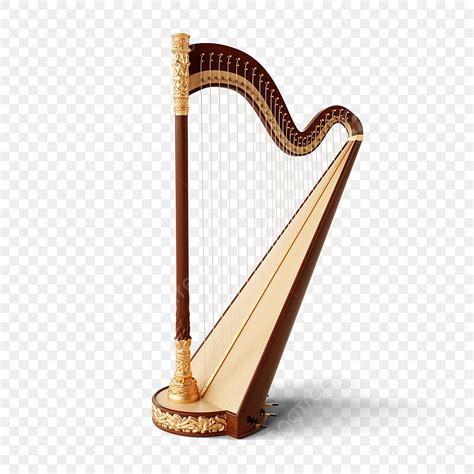 Three Dimensional PNG Transparent Three Dimensional Gorgeous Harp