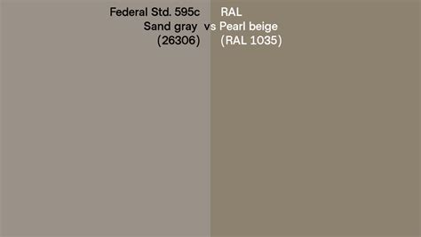 Federal Std C Sand Gray Vs Ral Pearl Beige Ral Side