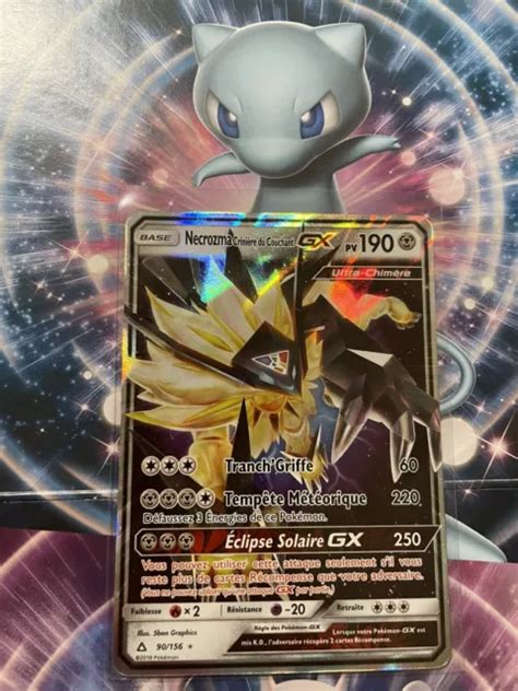 CARTE POKEMON NECROZMA Crinière du Couchant 90 156 GX Ultra Rare SL5 FR