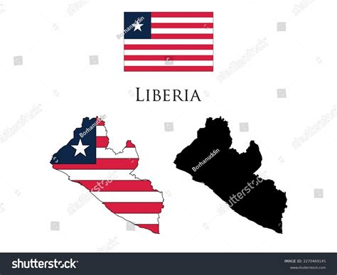 Liberia Flag Map Illustration Vector Stock Vector Royalty Free 2270469145 Shutterstock