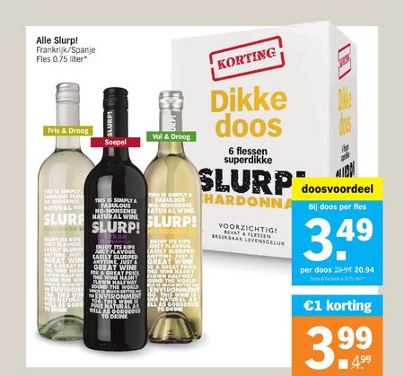 Slurp Rose Witte Wijn Folder Aanbieding Bij Albert Heijn Details