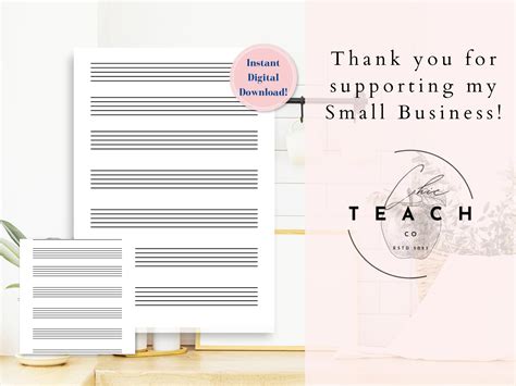 Manuscript Paper for Musicians and Composers Instant Download - Etsy