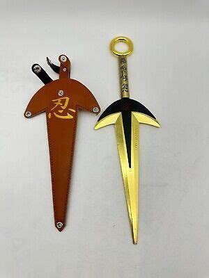 Naruto Fourth Hokage Yondaime Minato Namikaze Kunai With Leather Case