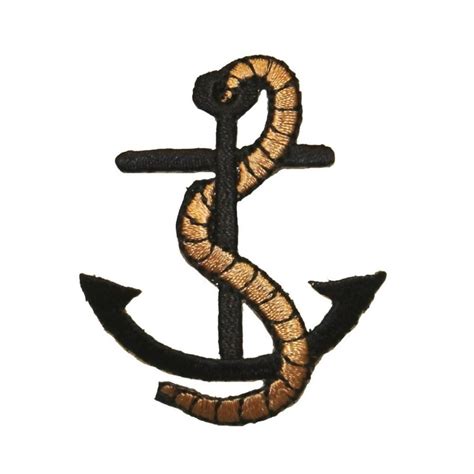 Id 0169 Nautical Ships Anchor Patch Weight Rope Embroidered Iron On