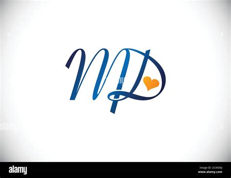 Initial Monogram Letter M D Logo Design Vector Template M D Letter