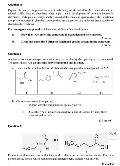 Chapter Introduction To Organic Chemistry Question 1 Organic Course Hero