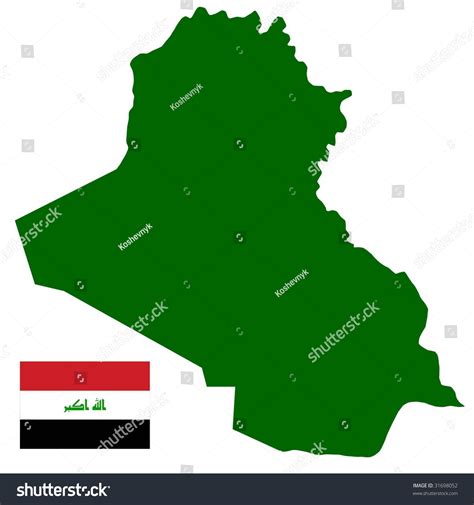 Map Flag Iraq Stock Vector 31698052 Shutterstock