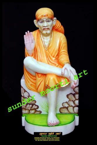 White Painted Marble Shirdi Sai Baba Statues Indoor Size 1 To 5 Feet