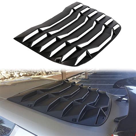 Ecotric Rear Window Louvers Windshield Cover Sun Shade Compatible With