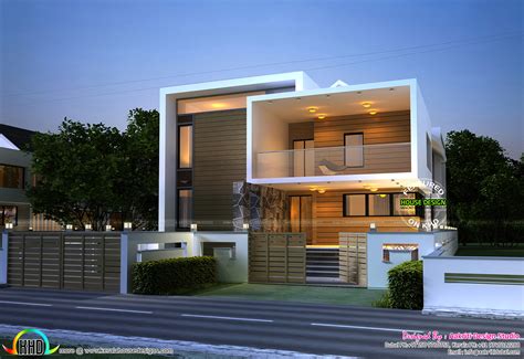 Cute Box Model Home With Basement Floor Kerala Home Design And Floor