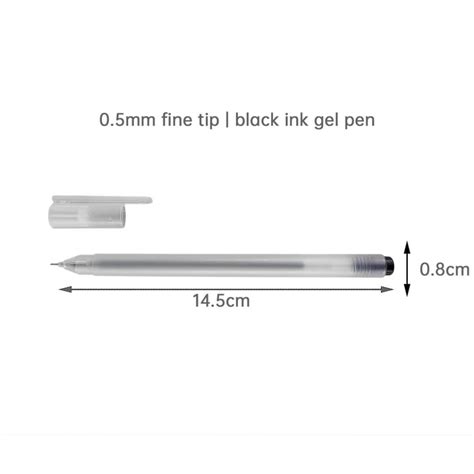 Black Color Fine Tip Gel Pen Set for Drawing and Excellent Writing, 0 ...