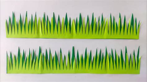 An Easy Paper Grass Border Design For Bulletin Board Right Method To Cut Grass For Bulletin