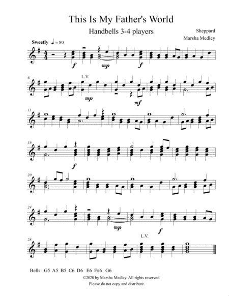 This Is My Father S World Arr Marsha Medley Sheet Music Sheppard