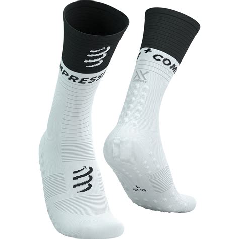 Compressport Chaussettes De Compression Mid V2 0 Blanc Noir BIKE24