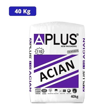 Jual Mortar Acian Plesteran Dinding Aplus 110 Acian 40 Kg Sak