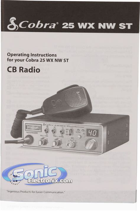 Cobra 25 WXNWST 40 Channel CB Radio W SoundTracker Weather Channels