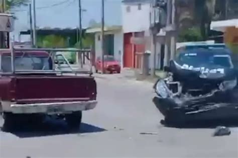 Video Fuerte Colisi N Entre Un Patrullero De La Polic A Y Una