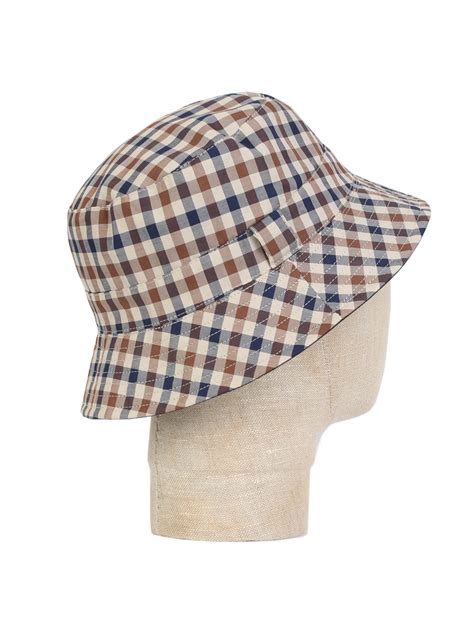 Very Goods Aquascutum Reversible Bucket Hat Navy For Sale Xile