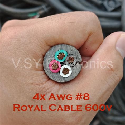 Royal Cable Royal Cord 4x AWG 8 600v Pure Copper Per Meter Electrical