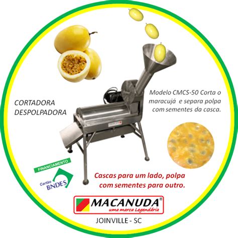 MÁQUINA PARA CORTAR E DESPOLPAR MARACUJÁ MARCA CIMM