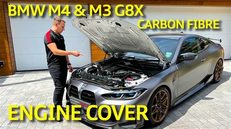 Bmw M3 G80 M4 G82 And G83 Carbon Fibre Engine Cover Youtube