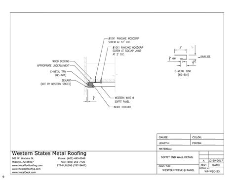 Soffit End Wall Vertical Install Western Wave Panel Part Ws 601